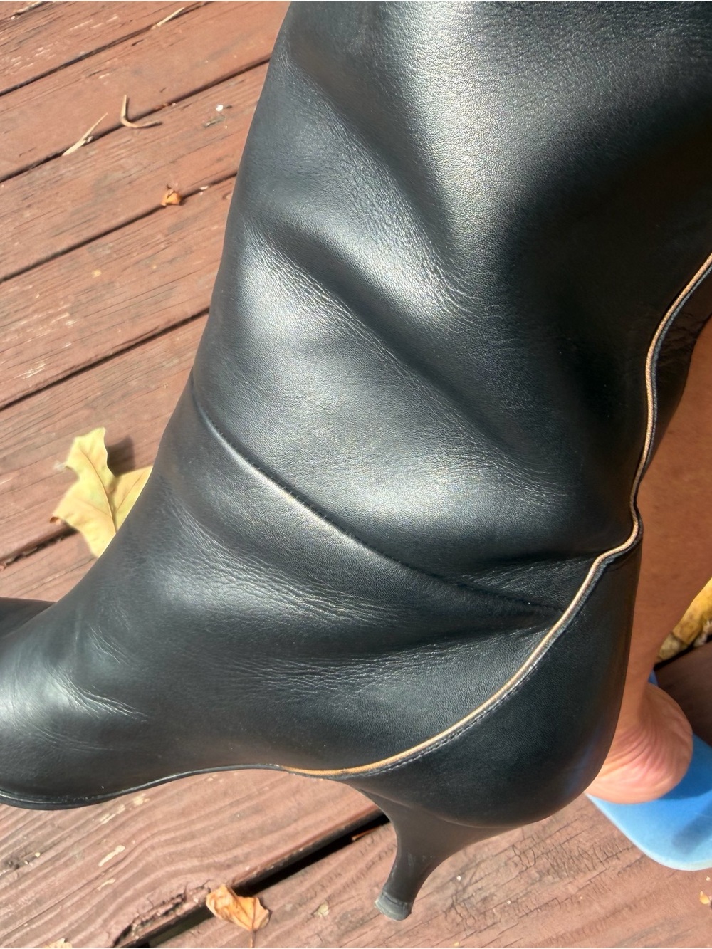 HERMES Black Pull On Knee-High Boots - Classic Women’s Boot US 8 - Picture 16 of 16